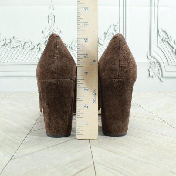 CORSO COMO Brown Suede Closed Toe High Heel Pumps Shoes Size 9.5 M - Picture 6 of 9